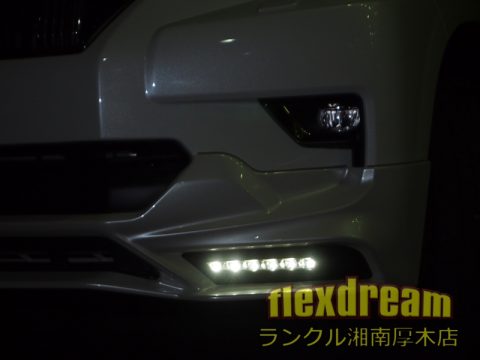 150プラド　TRDフロントリップ　LEDデイライト付き